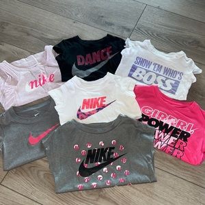 7 Nike Girls 4T/4XS Shirts
